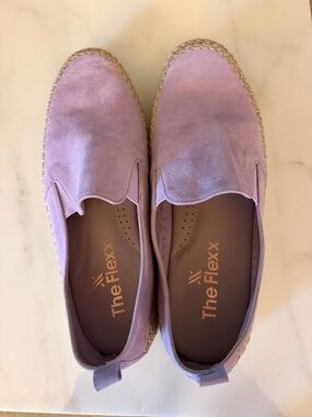 THE FLEXX Lavender Suede Espadrille Slip-Ons